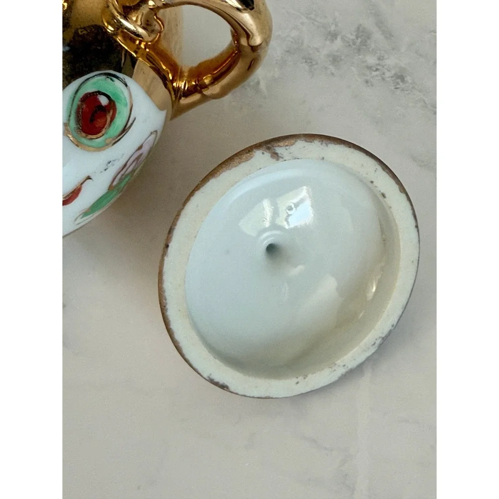 VTG Asian DragonWare and Phoenix 22K Gilded Sugar and Creamer